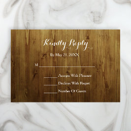 Rustic String of Lights Country RSVP Card Kaartje