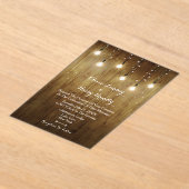 Rustic String Of Lights Huwelijk Acryl Uitnodiging Uitnodigingen (Laagn)