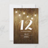 Rustic string van Lights Land Table Number Kaart (Achterkant)