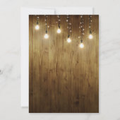 Rustic string van lights Wedding Directions Kaart (Achterkant)