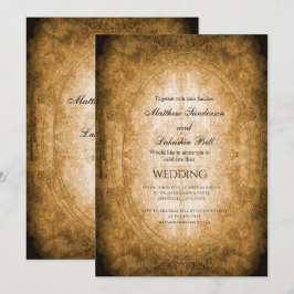 Rustic Style Document Wedding Kaart