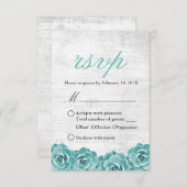 Rustic Succulent Floral Elegant Wedding RSVP (Voorkant / Achterkant)