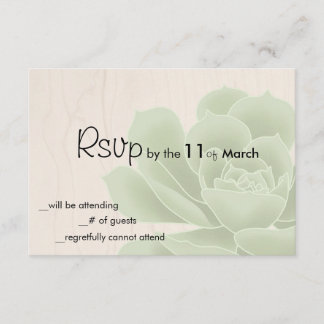 Rustic Succulent RSVP Kaartje