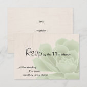 Rustic Succulent RSVP Kaartje (Voorkant / Achterkant)