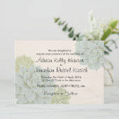 Rustic Succulent Wedding Uitnodiging (Staand voorkant)