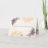 Rustic Summer aesthetic Wildflower Wedding Bedankkaart (Achterkant)