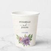 Rustic Summer aesthetic Wildflower Wedding Papieren Bekers (Voorkant)