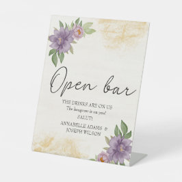 Rustic Summer aesthetic Wildflower Wedding Reclamebord Met Voetstuk