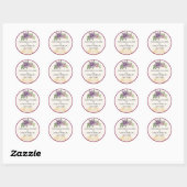 Rustic Summer aesthetic Wildflower Wedding Ronde Sticker (Vel)