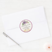 Rustic Summer aesthetic Wildflower Wedding Ronde Sticker (Envelop)