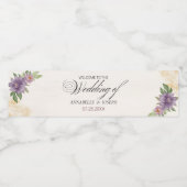 Rustic Summer aesthetic Wildflower Wedding Waterfles Etiket (Enkel label)
