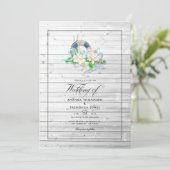 Rustic Summer Beach Mariage Photo Invitation (Debout devant)