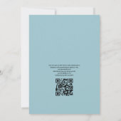 Rustic Summer Beach QR Code RSVP Huwelijk Kaart (Achterkant)