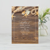 Rustic Summer Beach Wedding Invitation (Debout devant)