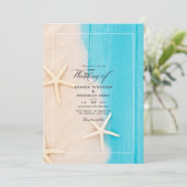 Rustic Summer Beach Wedding Invitation (Debout devant)