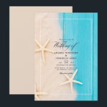 Rustic Summer Beach Wedding Invitation<br><div class="desc">Invitation de mariage rustique à la plage personnalisable à vos spécificités.</div>