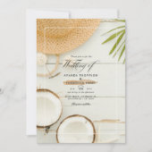 Rustic Summer Beach Wedding Invitation (Devant)