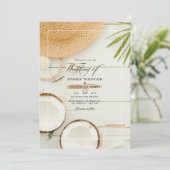 Rustic Summer Beach Wedding Invitation (Debout devant)