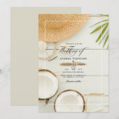 Rustic Summer Beach Wedding Invitation (Devant / Derrière)