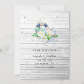 Rustic Summer Beach Wedding Photo Save The Date (Voorkant)