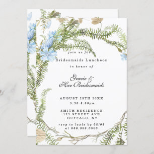 Rustic Summer Fern Bridesmaids Luncheon Invitation