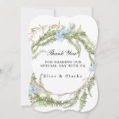 Rustic Summer Fern Wreath Weddenschap Kaart (Voorkant)