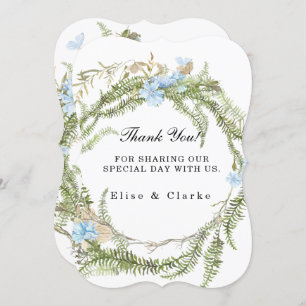 Rustic Summer Fern Wreath Weddenschap Kaart