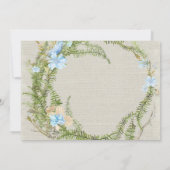 Rustic Summer Fern Wreath Wedding Rsvp Kaart (Achterkant)