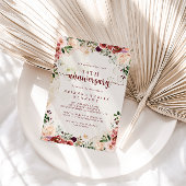 Rustic Summer Floral 50th Wedding Jubileum Kaart