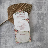 Rustic Summer Floral Calligraphy Wedding