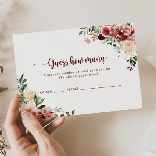 Rustic Summer Floral Devine Combien De Carte De Je