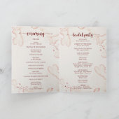 Rustic Summer Floral Programme de mariage plié (Intérieur)