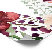 Rustic Summer Floral Rehearsal Dîner Affiche de bi (Coin)