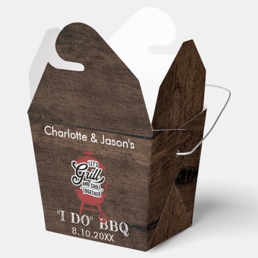 Rustic Summer Verlovingspartij I Do BBQ Bedankdoosjes (Geopend)