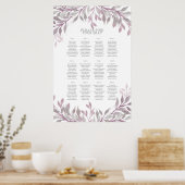 Rustic Summer Wedding Seating Chart Poster (Keuken)