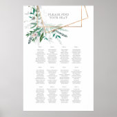 Rustic Summer Wedding Seating Chart Poster (Voorkant)