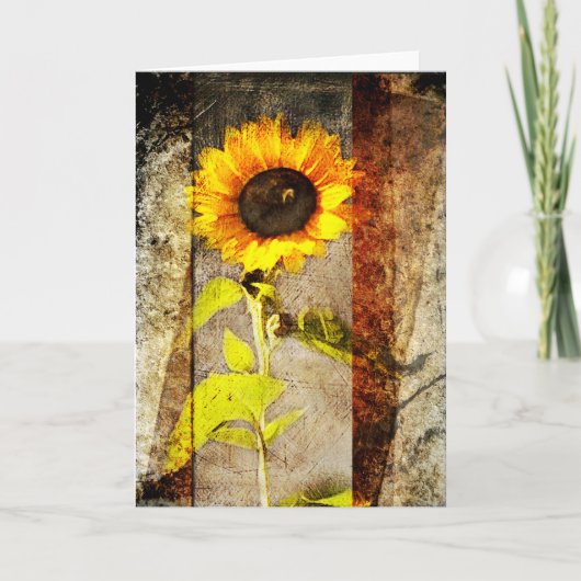 Rustic Sun Flower wenskaart Kaart (Voorkant)
