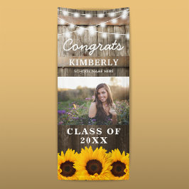 Rustic Sunflower 2023 Afstuderen Fotodeur Spandoek