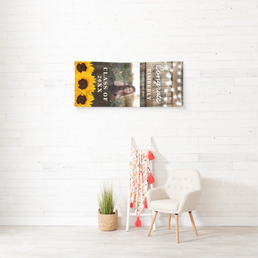 Rustic Sunflower 2023 Afstuderen Fotodeur Spandoek (Insitu)