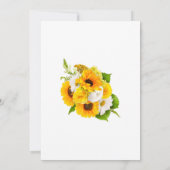 Rustic Sunflower 40th Birthday Party Kaart (Achterkant)