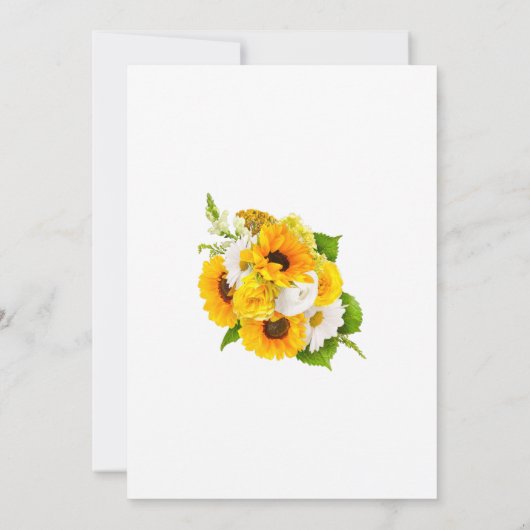 Rustic Sunflower 70th Birthday Party Invitation Kaart (Achterkant)