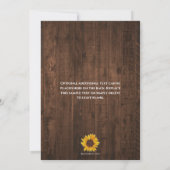Rustic Sunflower Afstuderen Fotoaankondiging Aankondiging (Achterkant)