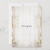 Rustic Sunflower Afstuderen Fotoaankondiging Kaart (Achterkant)