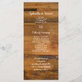 Rustic Sunflower and Lace Country Wedding Programm Programma (Achterkant)