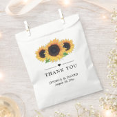 Rustic Sunflower Baby's Breath Eucalyptus Wedding Bedankzakje (Geknipt)