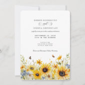 Rustic Sunflower Barn Fall Wedding Invitation  (Devant)
