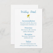 Rustic Sunflower Beauty Wedding Informatiekaartje (Voorkant / Achterkant)