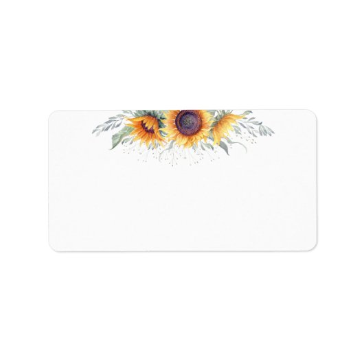 Rustic Sunflower Bloom | Blanco Etiket (Voorkant)