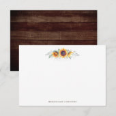 Rustic Sunflower Bloom | BRIEFPAPIER Notitiekaartje (Voorkant / Achterkant)