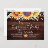 Rustic Sunflower Bloom | Uitnodiging voor de indie (Voorkant / Achterkant)